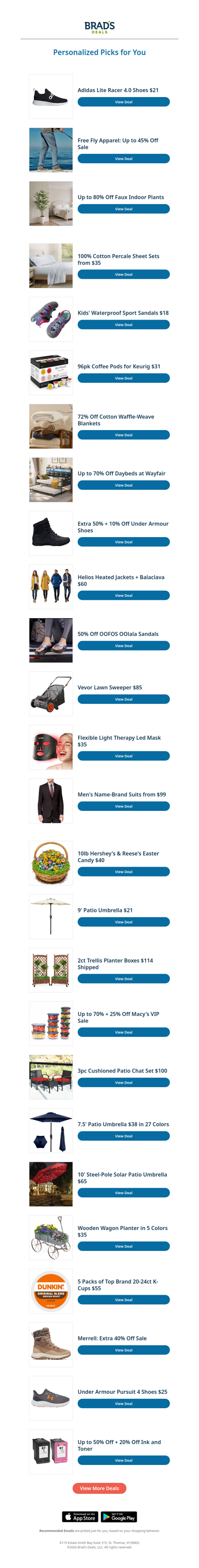 Thursday's Top Personalized Deals For You