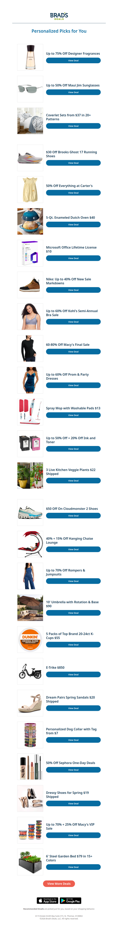 Saturday's Top Personalized Deals For You