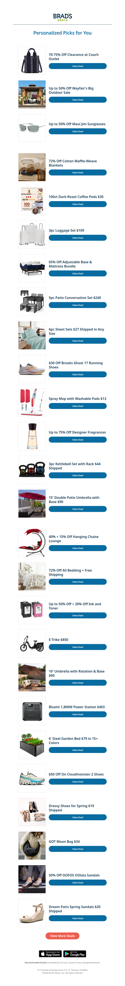 Tuesday's Top Personalized Deals For You