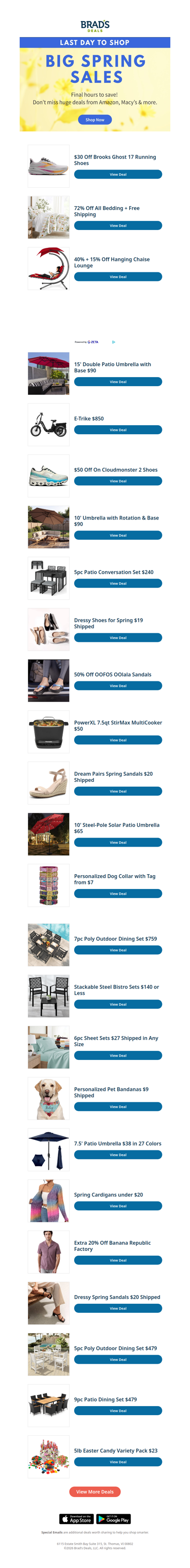 Ends Today: Don’t Miss These Big Spring Sales