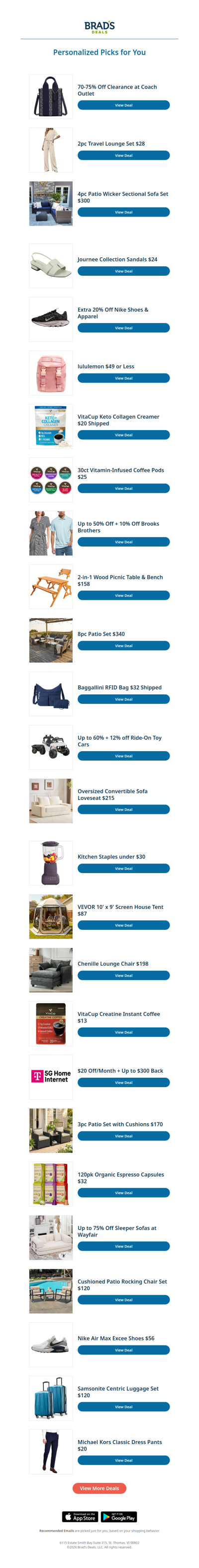 Thursday's Top Personalized Deals For You