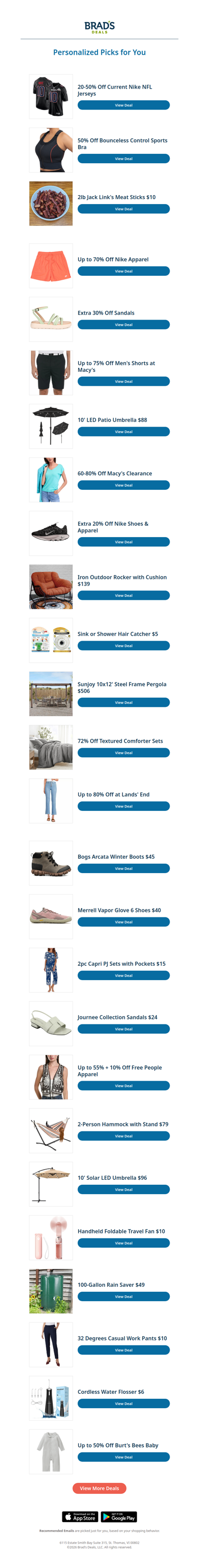 Saturday's Top Personalized Deals For You