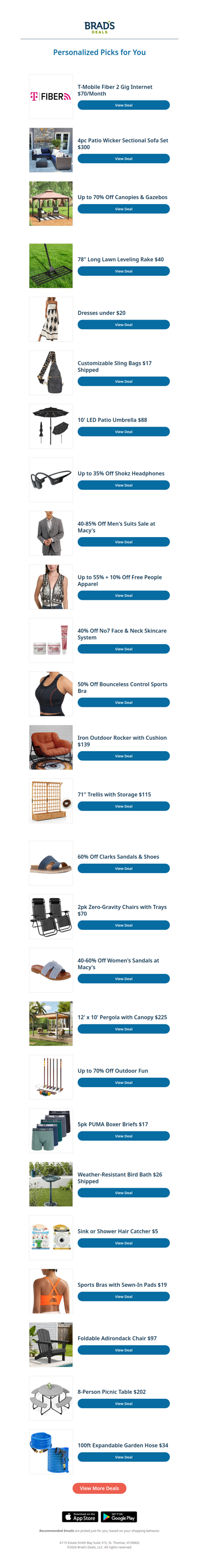 Sunday's Top Personalized Deals For You