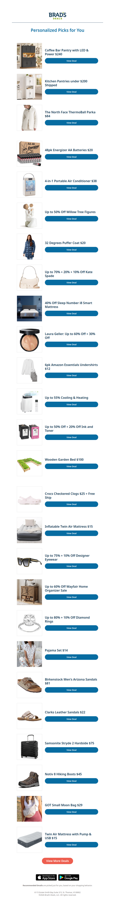 Tuesday's Top Personalized Deals For You