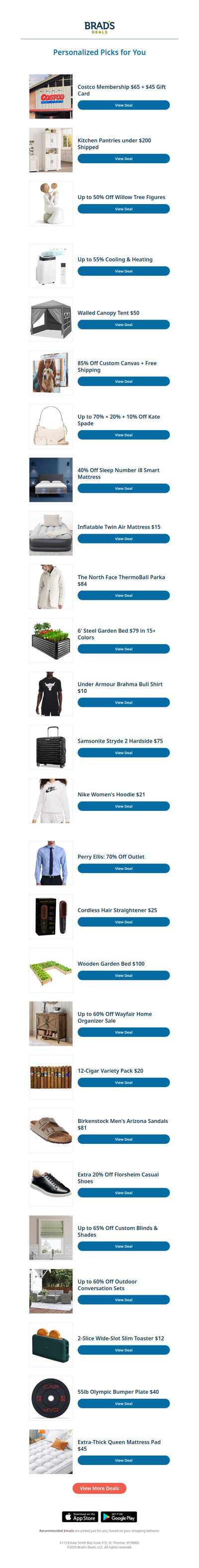 Wednesday's Top Personalized Deals For You