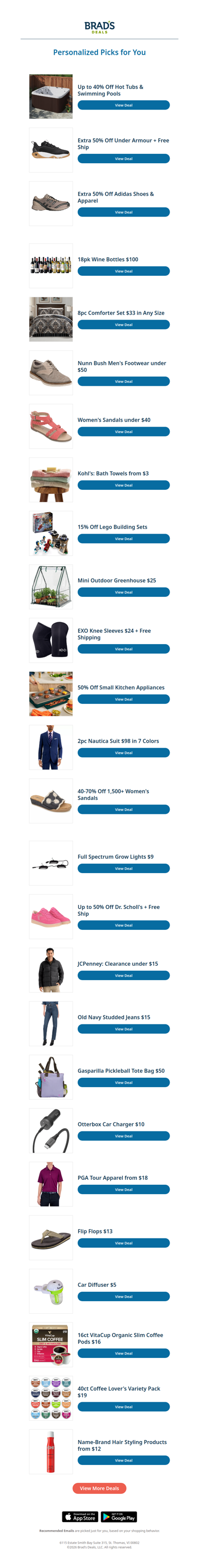 Saturday's Top Personalized Deals For You