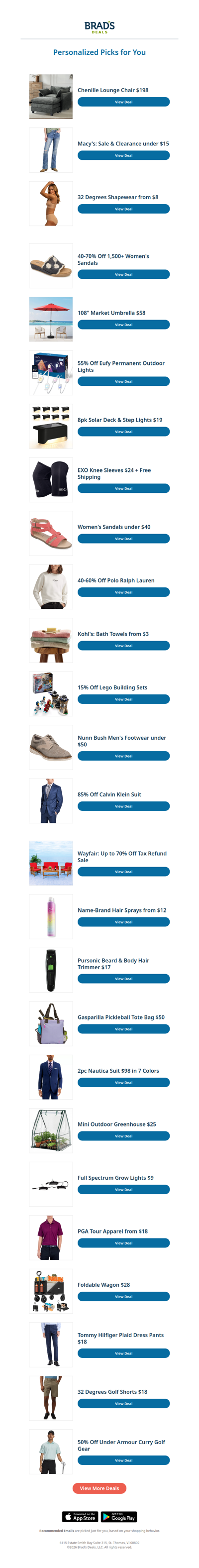 Sunday's Top Personalized Deals For You