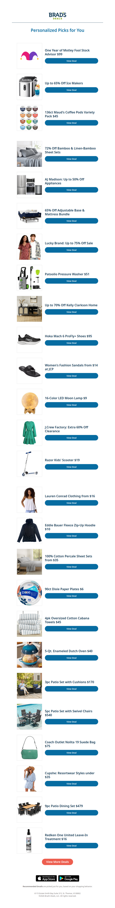 Wednesday's Top Personalized Deals For You