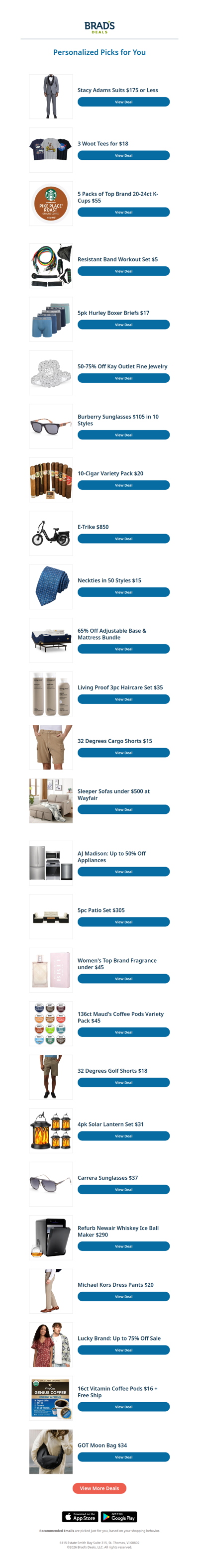 Thursday's Top Personalized Deals For You