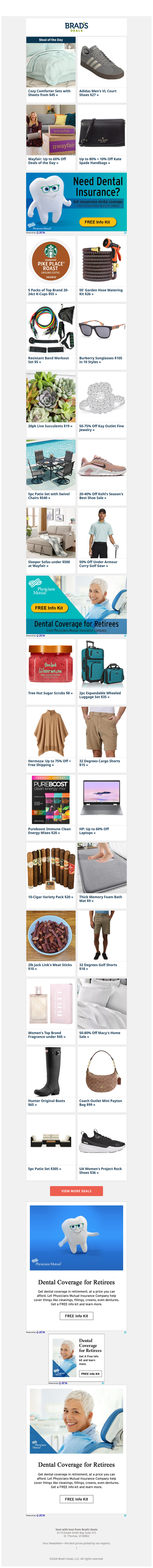 $45 Comforter Sets | $27 Adidas Shoes | 60% Off Wayfair | 80% Off Kate Spade | $55 5pk K-Cups | $26 50' Garden Hose & More