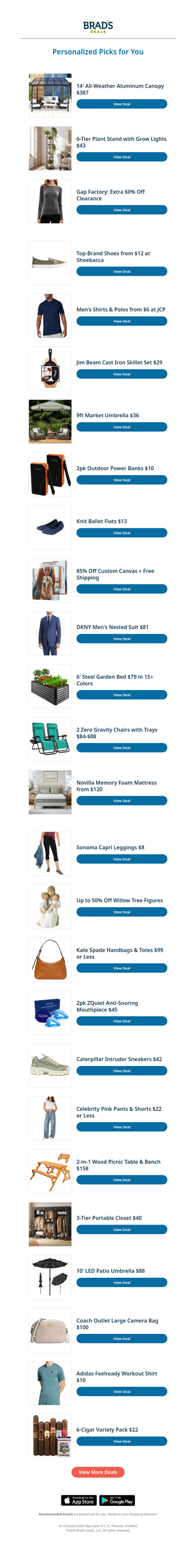 Thursday's Top Personalized Deals For You