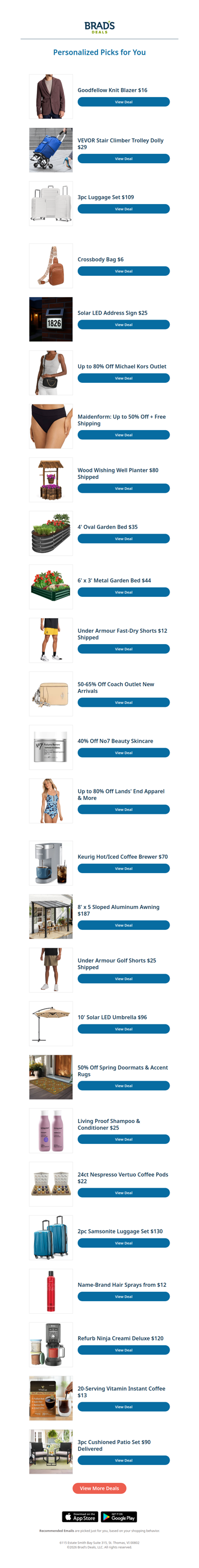 Saturday's Top Personalized Deals For You