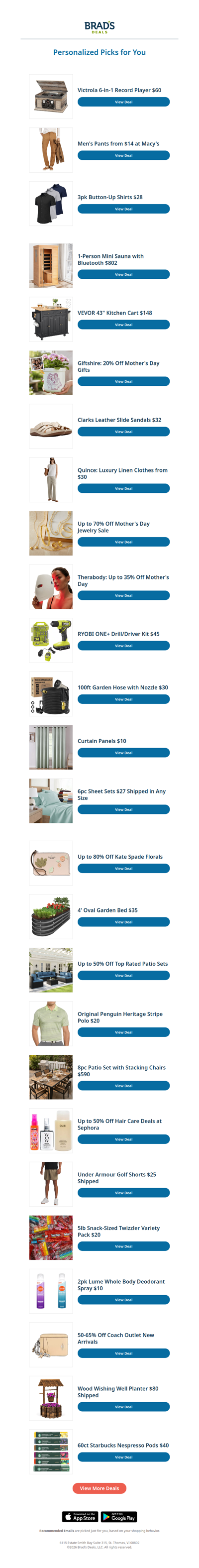 Monday's Top Personalized Deals For You