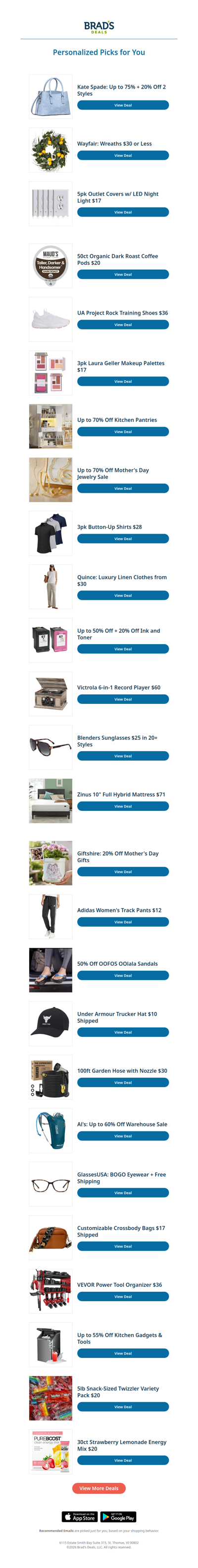 Tuesday's Top Personalized Deals For You