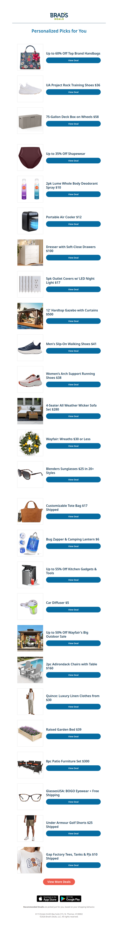 Wednesday's Top Personalized Deals For You