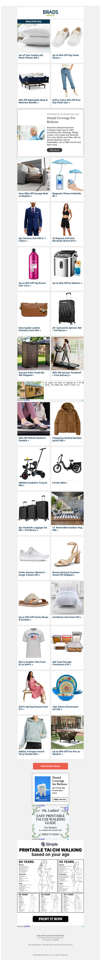 $40 2pk Gel Pillows | 65% Off Hey Dude | 65% Off Mattress Bundle | 40% Off Kohl's | 80% Off Storage Beds | $5 Phone Umbrella & More