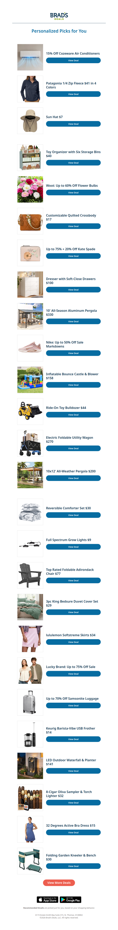 Saturday's Top Personalized Deals For You