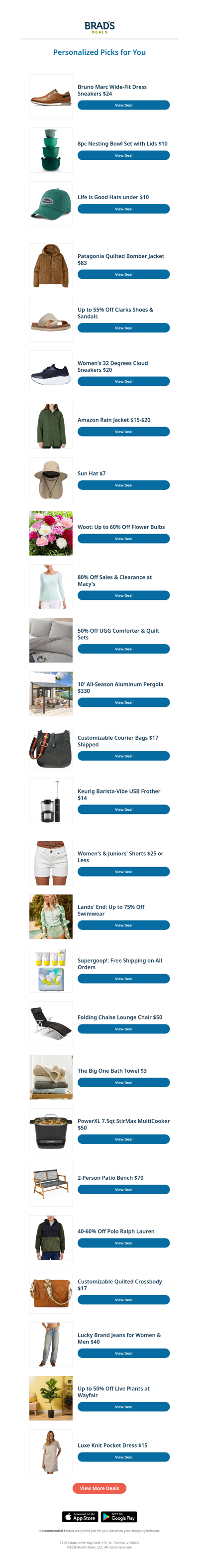 Sunday's Top Personalized Deals For You