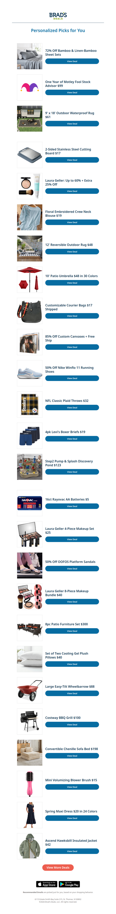Tuesday's Top Personalized Deals For You