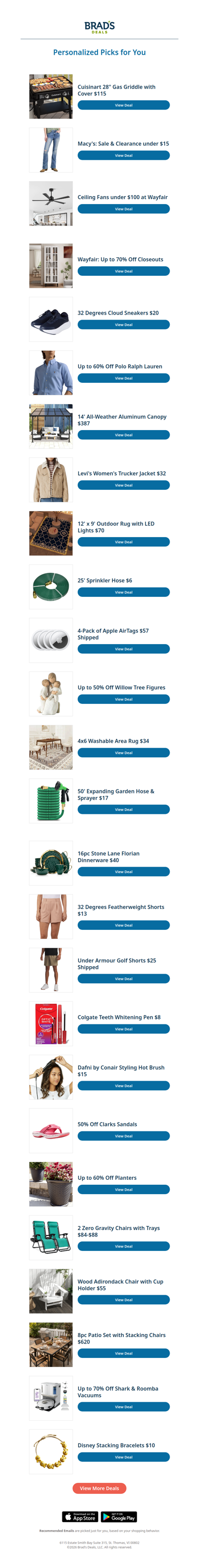 Saturday's Top Personalized Deals For You