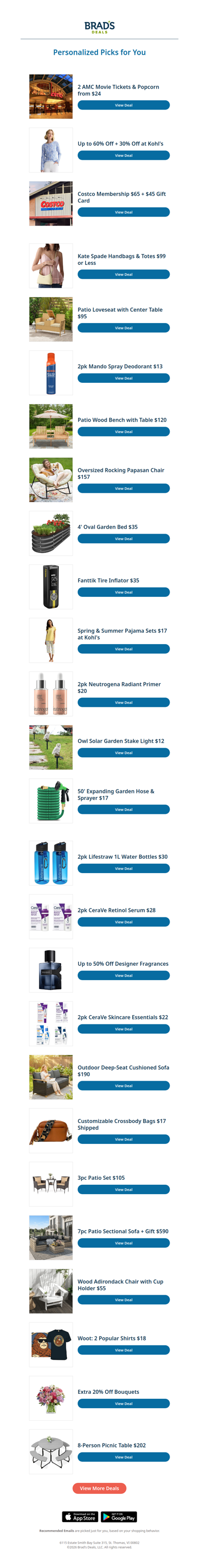 Monday's Top Personalized Deals For You