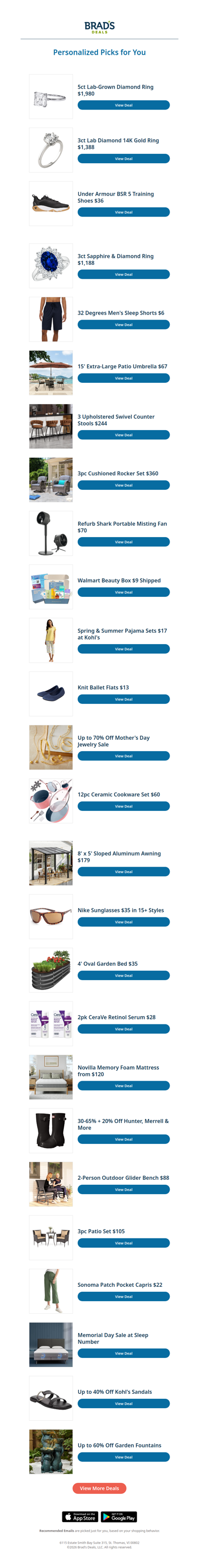 Tuesday's Top Personalized Deals For You