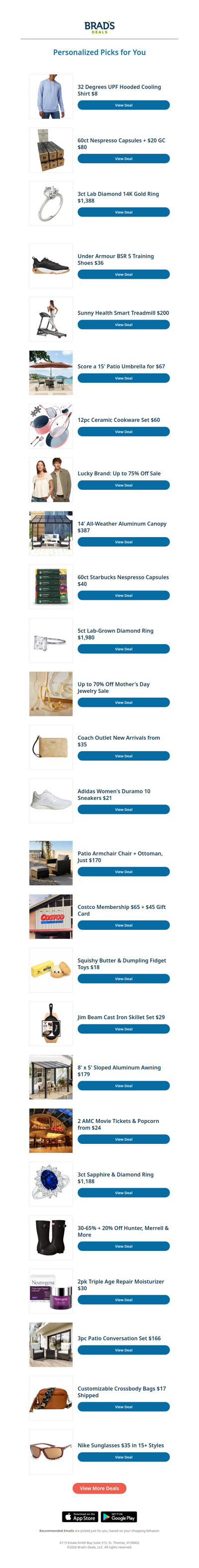 Wednesday's Top Personalized Deals For You
