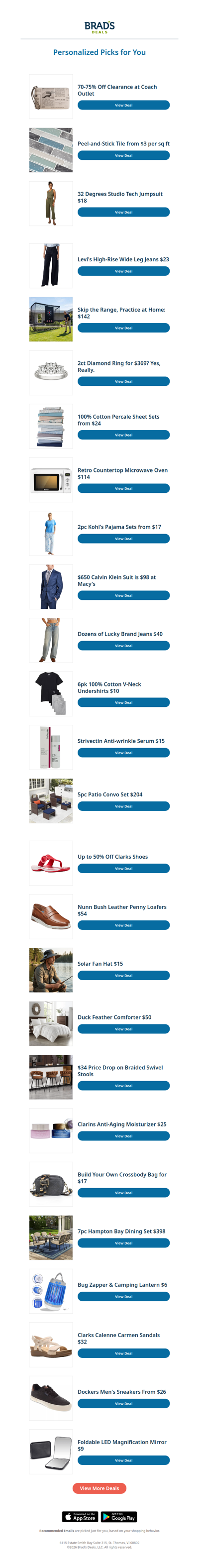 Friday's Top Personalized Deals For You