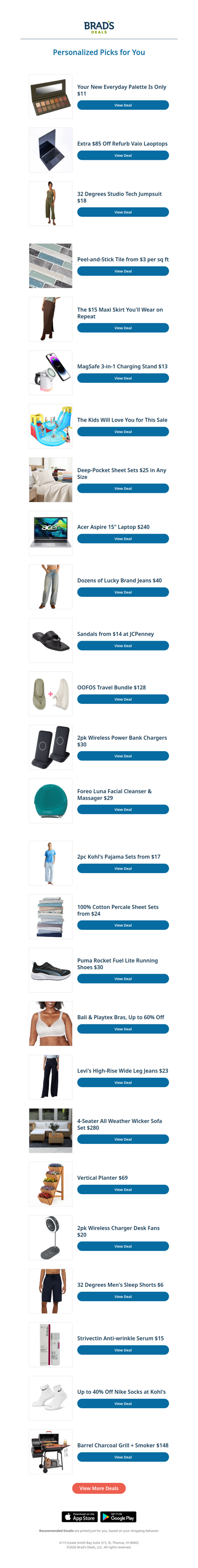 Saturday's Top Personalized Deals For You