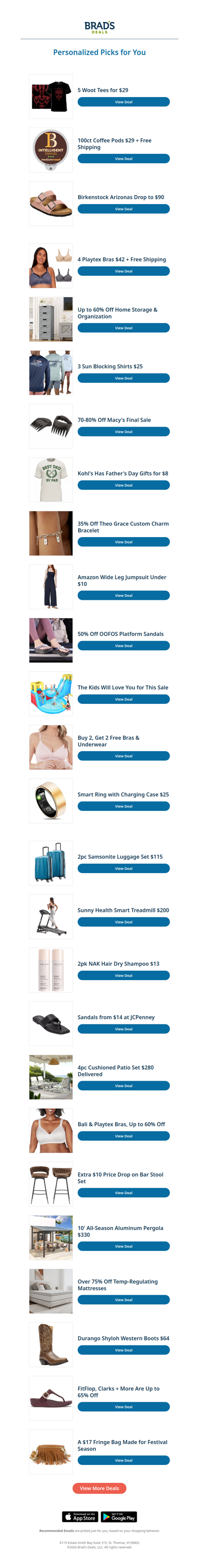 Sunday's Top Personalized Deals For You