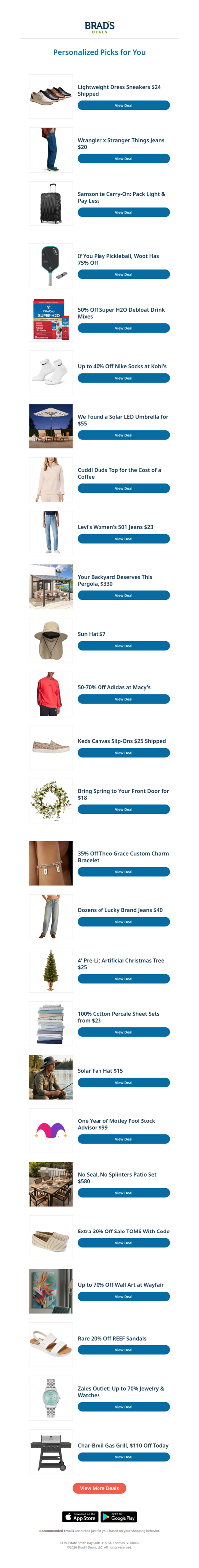 Tuesday's Top Personalized Deals For You