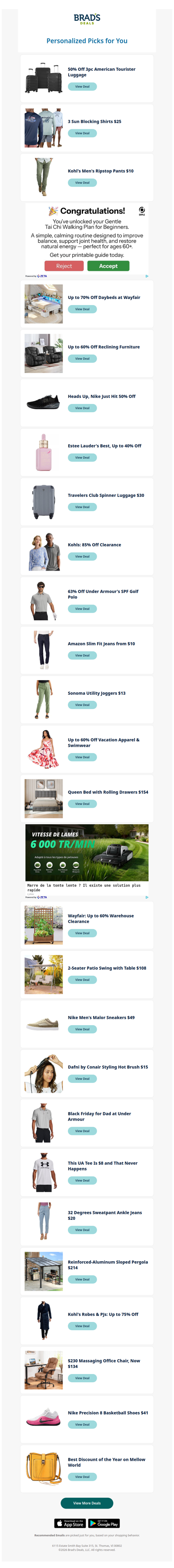 Wednesday's Top Personalized Deals For You