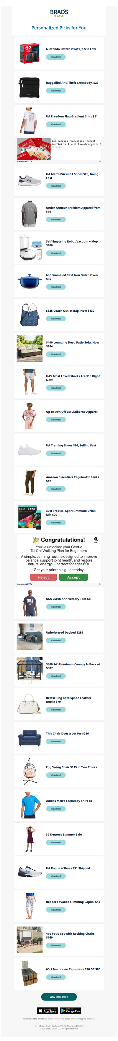Tuesday's Top Personalized Deals For You