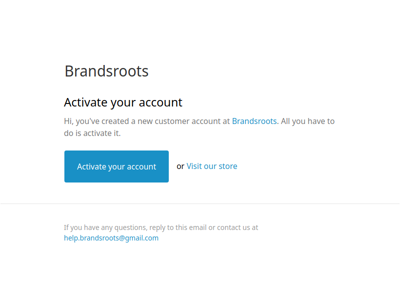 Customer account activation