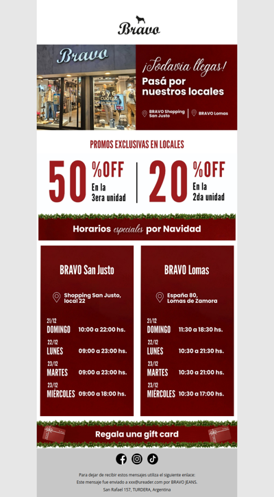 🎄Promoción exclusiva en nuestros locales 🎅