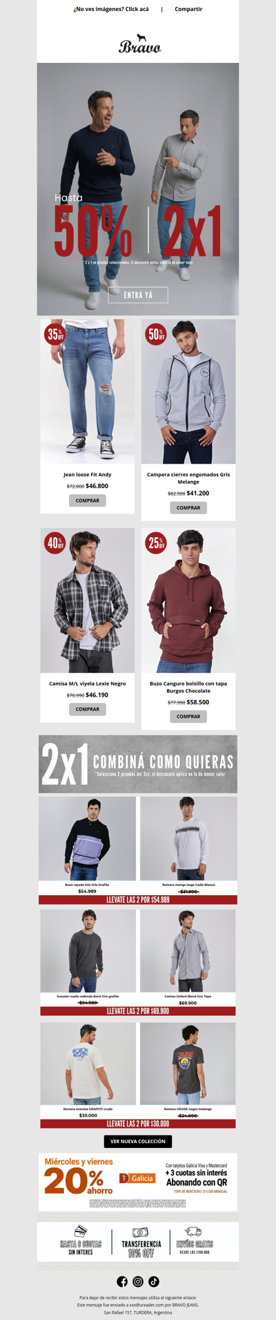 🔥Elegí 2x1 o hasta 50%OFF