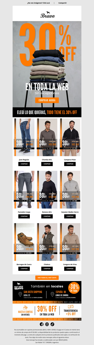 HOT DAYS 🔥: TODO con 30% OFF