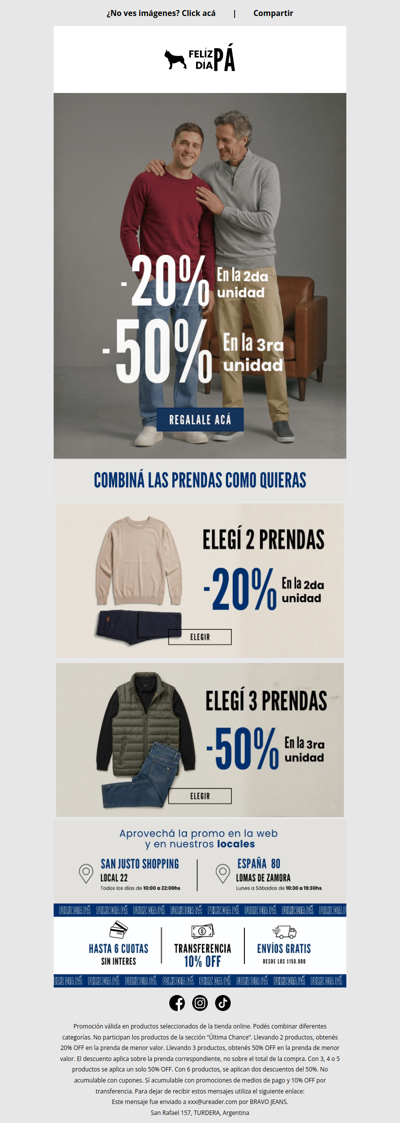 Promos activadas para papá 🔥