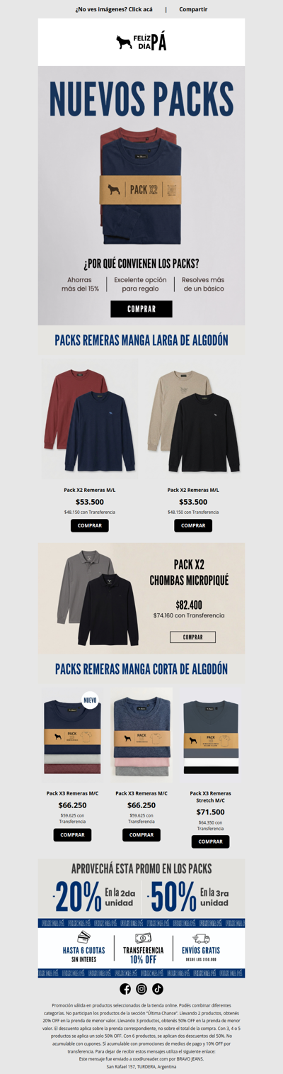 Nuevos packs disponibles en la web 👕