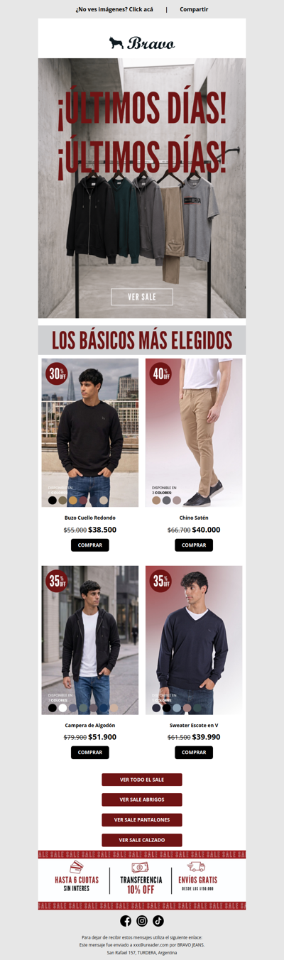 ÚLTIMOS DÍAS CON HASTA 60% OFF