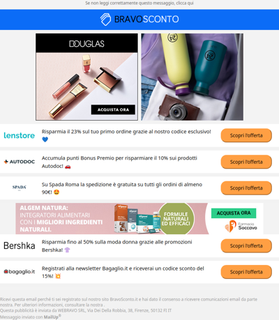 Scopri le nostre esclusive promozioni settimanali! 💙