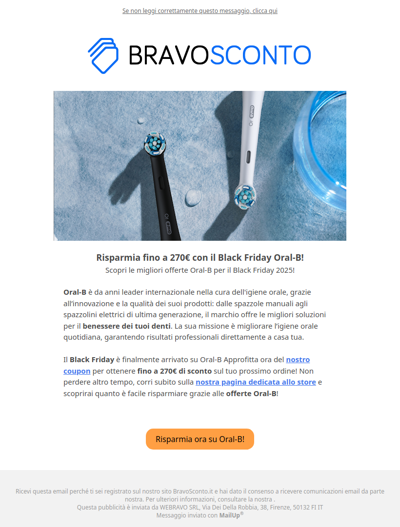 Risparmia fino a 270€ con il Black Friday Oral-B! 🖤