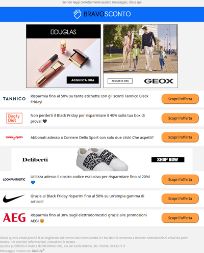 Scopri le nostre esclusive promozioni settimanali! 💙