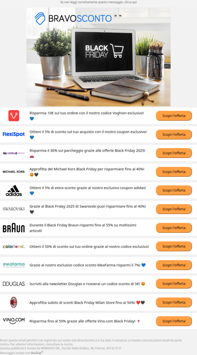Scopri le nostre offerte esclusive per il Black Friday 2025! 🖤