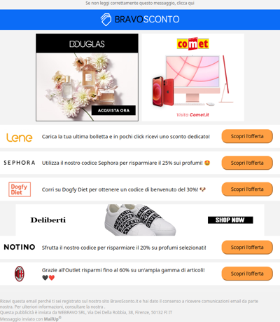 Scopri le nostre esclusive promozioni settimanali! 💙