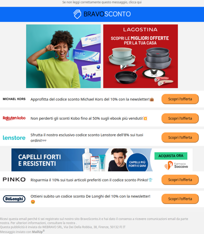 Approfitta di sconti da capogiro con i nostri codici esclusivi!💙