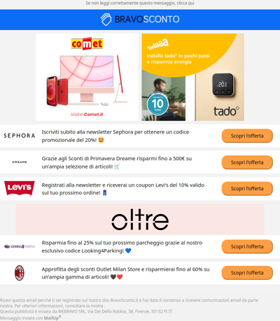 Risparmia con le nostre esclusive promozioni settimanali! 💙