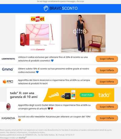 Scopri le nostre esclusive promozioni settimanali! 💙