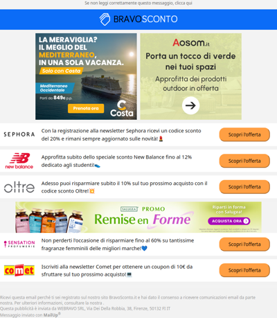 Approfitta delle nostre esclusive promozioni settimanali! 💙