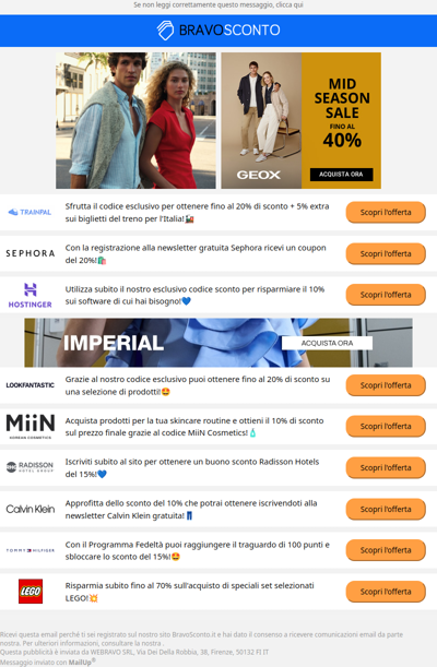 Approfitta di sconti da capogiro con i nostri codici esclusivi!💙